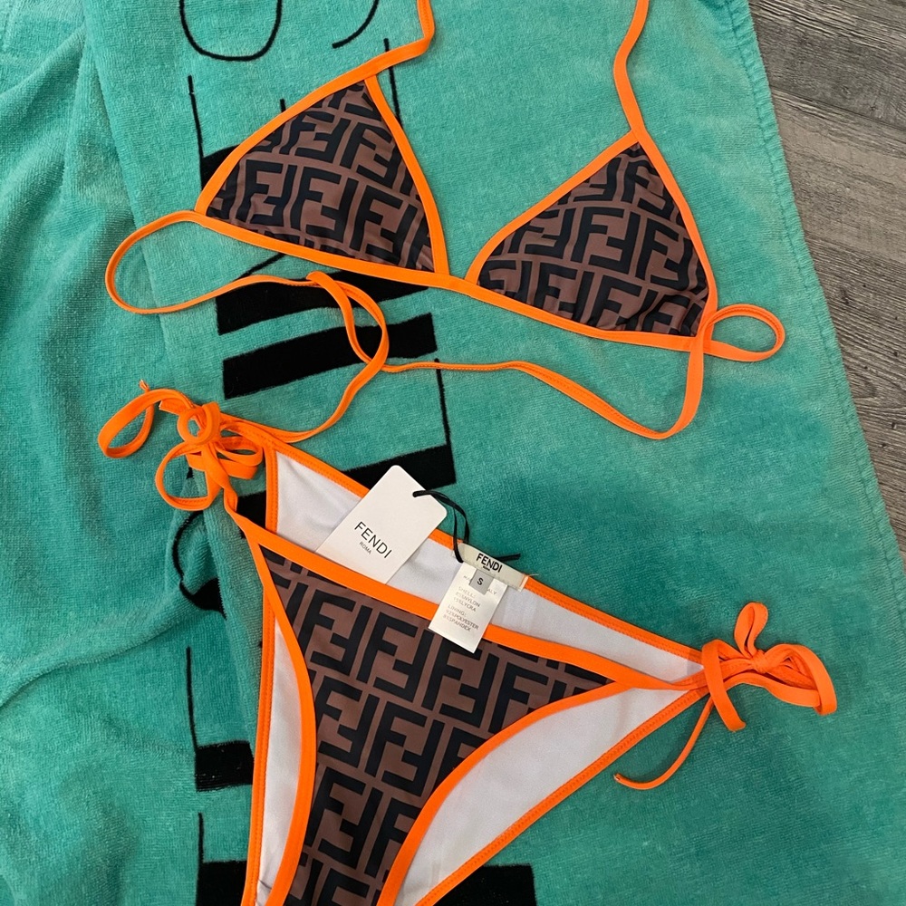 Fendi logo bikini